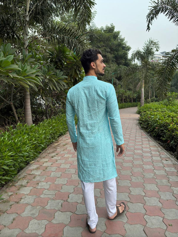 YOURSRK THE LIGHT SKY SEQUENCE EMBRODERY WORK MENS KURTA